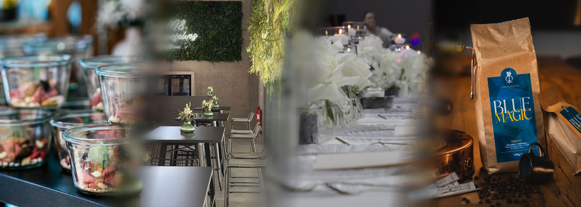 Catering, Bar, Gala-Tafel und Blue-Magic-Röstung der F&B events GmbH